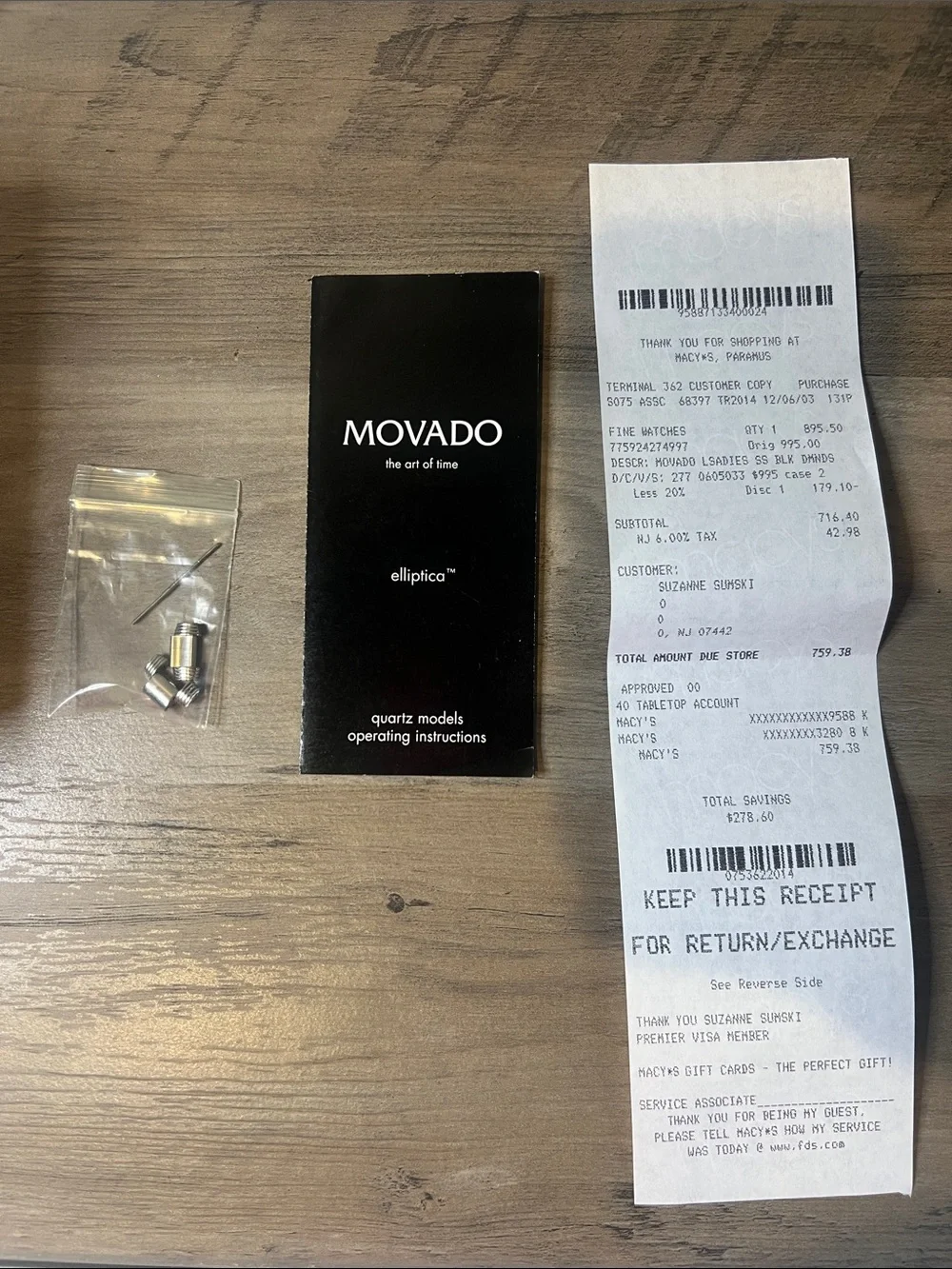 Movado serenade women